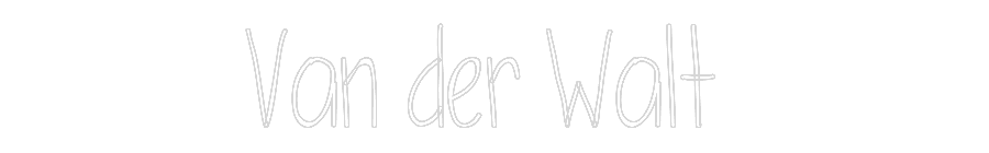 Custom Neon: Van der Walt