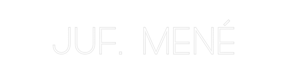 Custom Neon: Juf. Mené