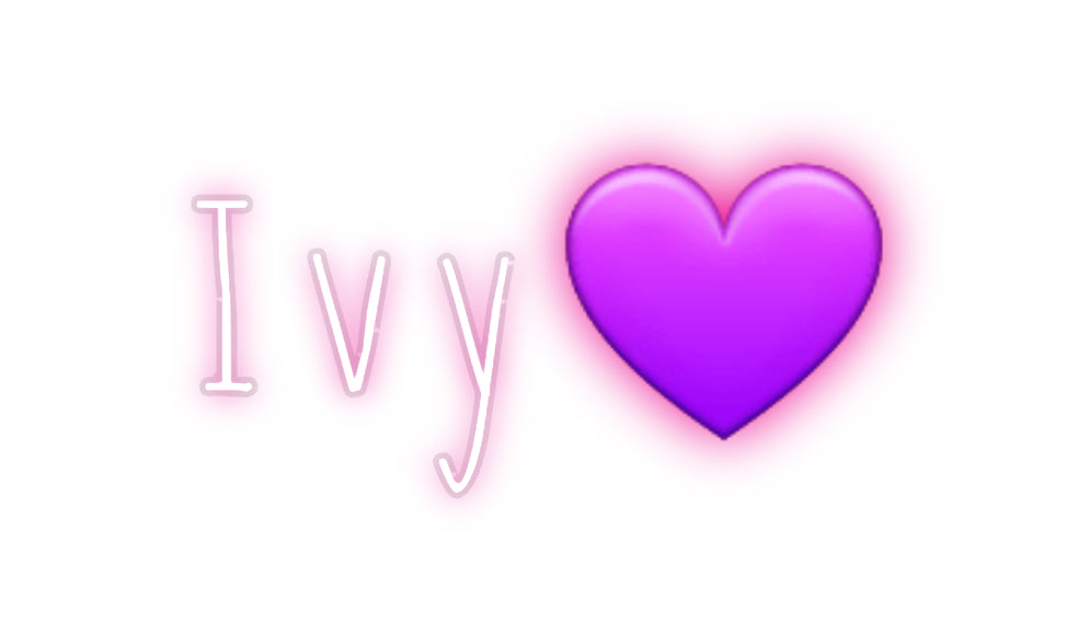 Custom Neon: I v y 💜
