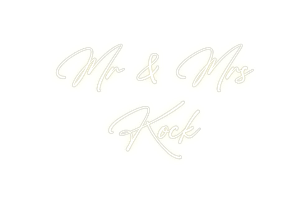 Custom Neon: Mr & Mrs
Kock