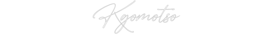 Custom Neon: Kgomotso