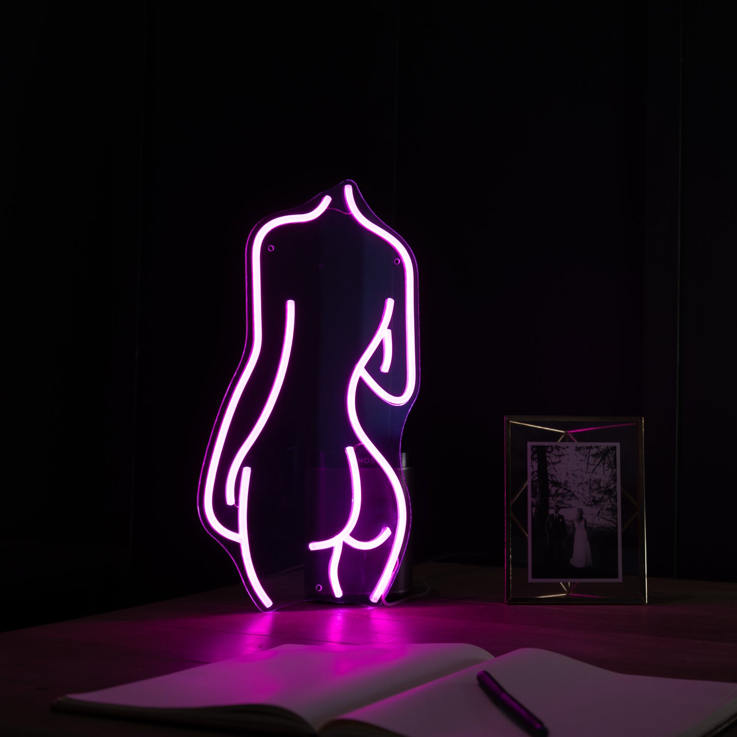 female silhouette - LED Mini Glow Sign
