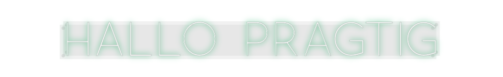 Custom Neon: Hallo Pragtig