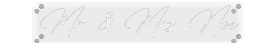 Custom Neon: Mr & Mrs Noe