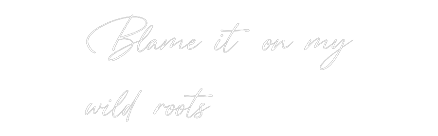 Custom Neon: Blame it on m...