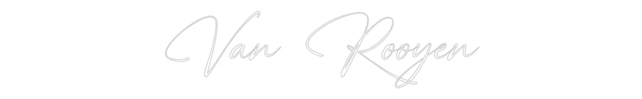 Custom Neon: Van Rooyen