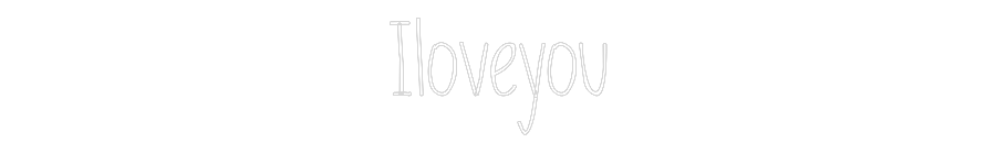 Custom Neon: Iloveyou