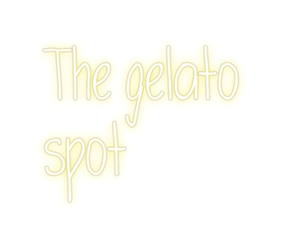 Custom Neon: The gelato
spot