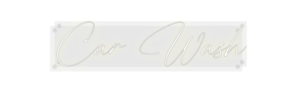 Custom Neon: Car Wash