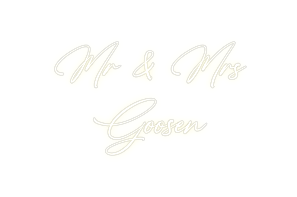 Custom Neon: Mr & Mrs 
 Go...