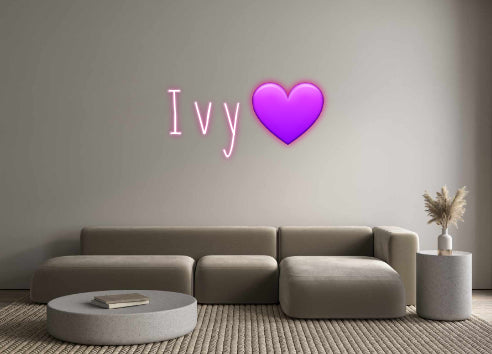 Custom Neon: I v y 💜