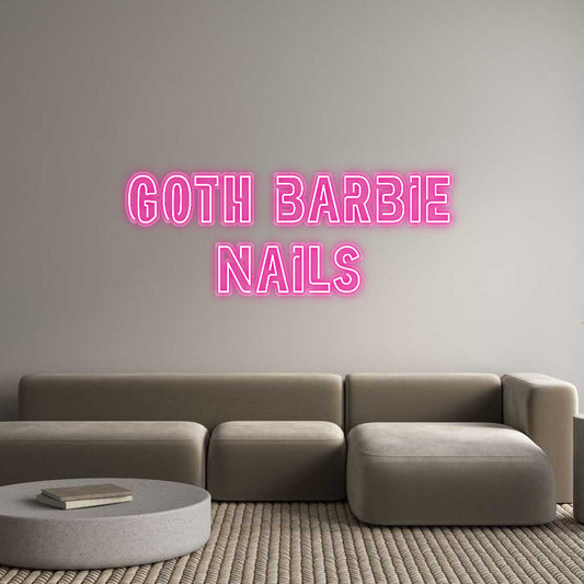 Custom Neon: Goth Barbie
...