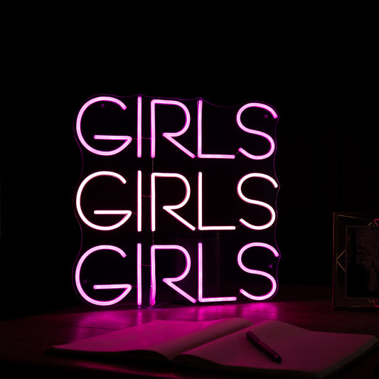 Girls, Girls, Girls - LED Mini Glow Sign