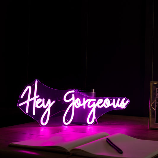 Hey Gorgeous - LED Mini Glow Sign