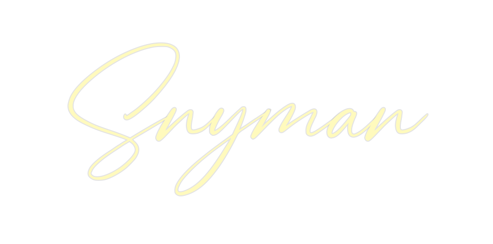Custom Neon: Snyman